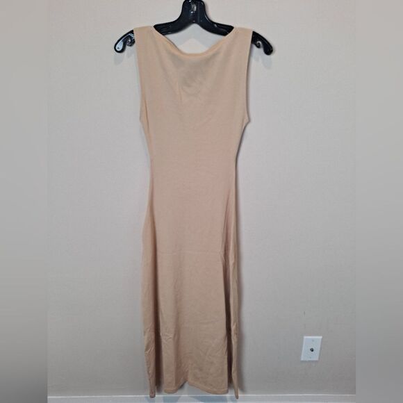 WeWoreWhat Beige Boat Neck Dress Sz S NWT - Picture 2 of 9